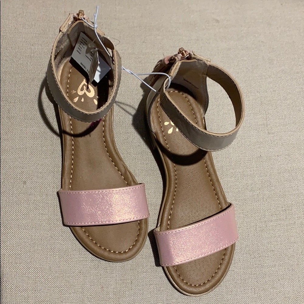 JUSTICE Pink and Tan Sandal NEW